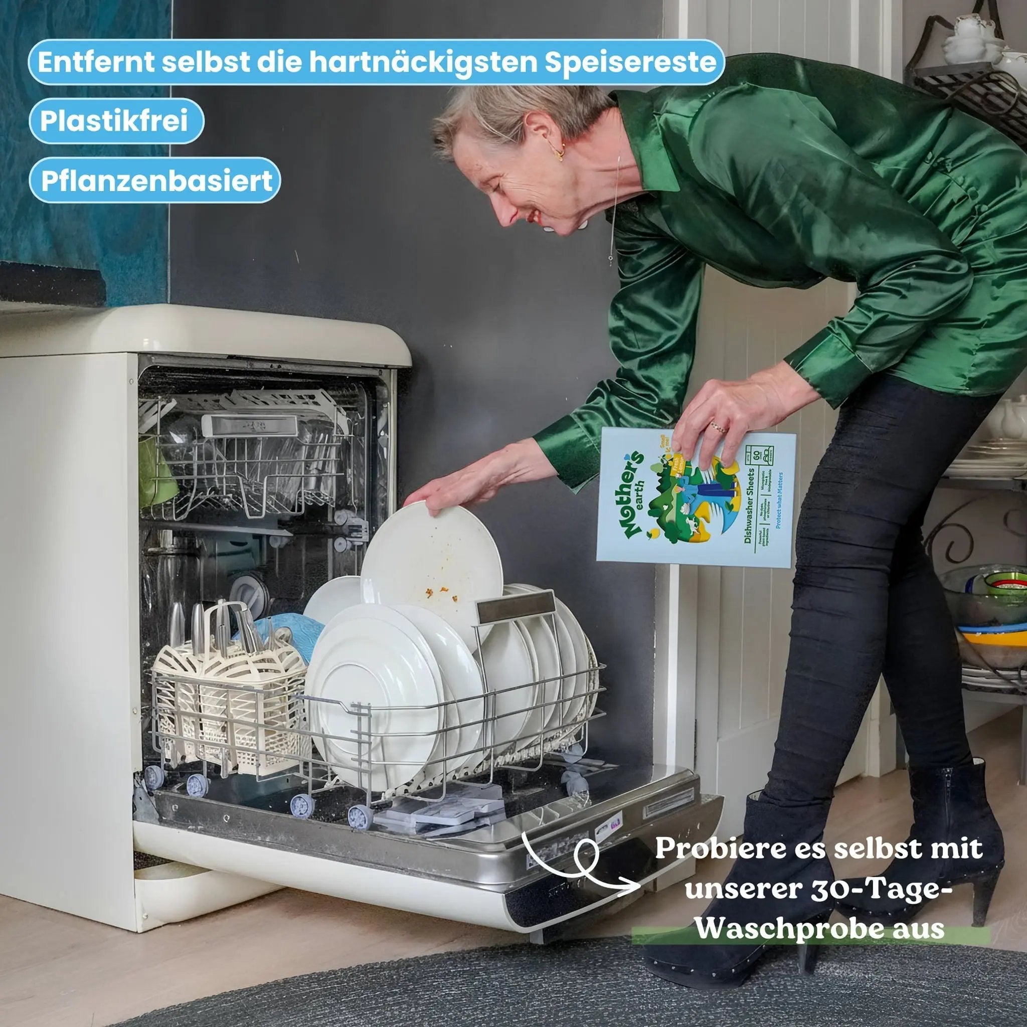 Umweltfreundliche Spülmaschinen-Blätter