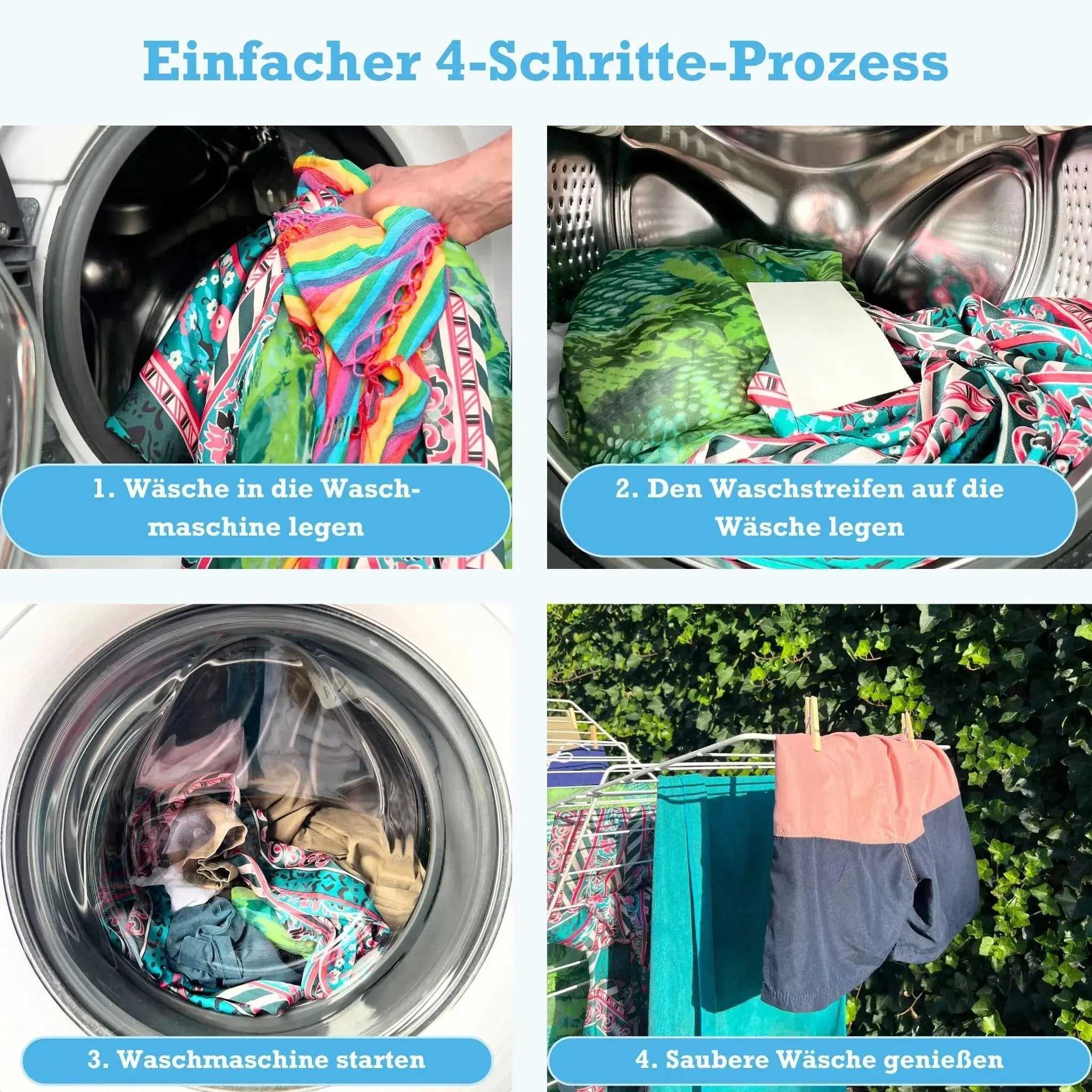 Umweltfreundliche Waschmittel-Blätter
