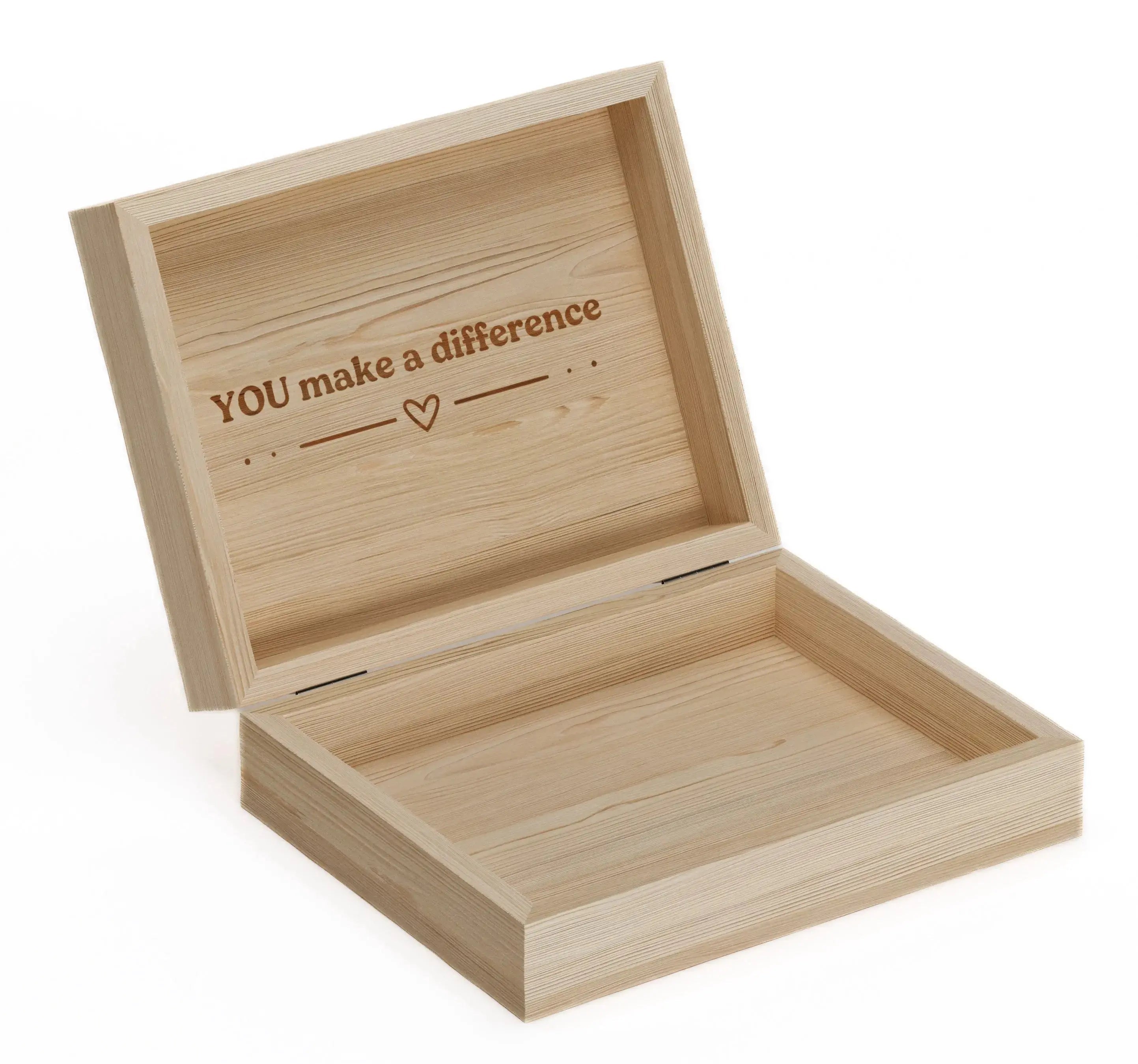 Hölzerne 'Make A Difference' Aufbewahrungsbox