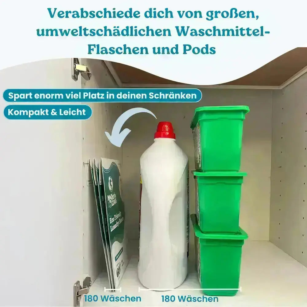 Umweltfreundliche Waschmittel-Blätter
